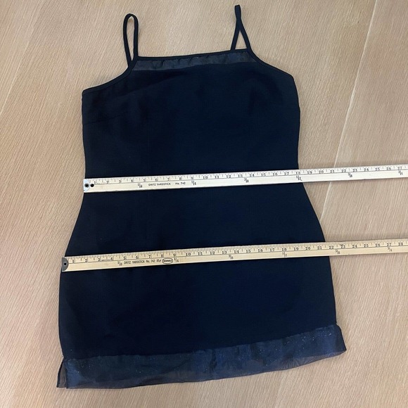 Women's Joseph Ribkoff Size 14 LBD Black Fringe Beaded Dress Sleeveless Cocktail - Picture 8 of 11